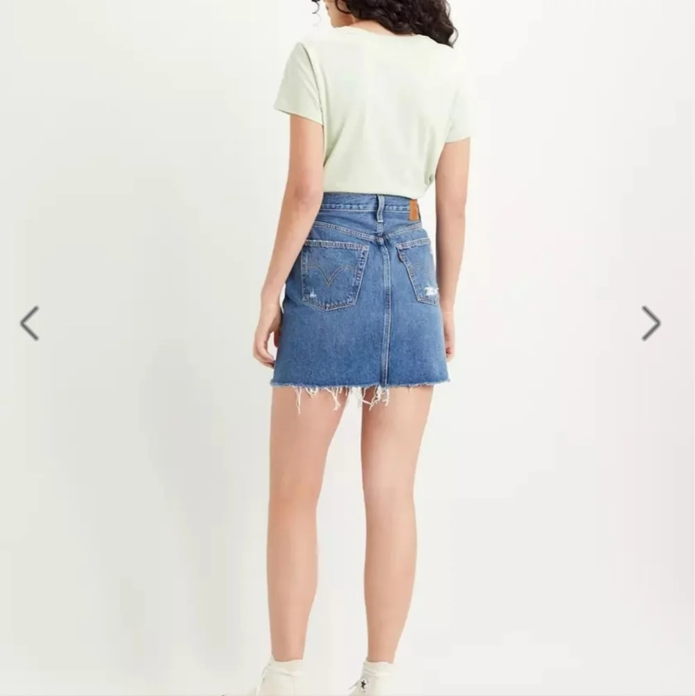 Levi's High Waisted Deconstructed Mini Denim Ladies Jean Skirt